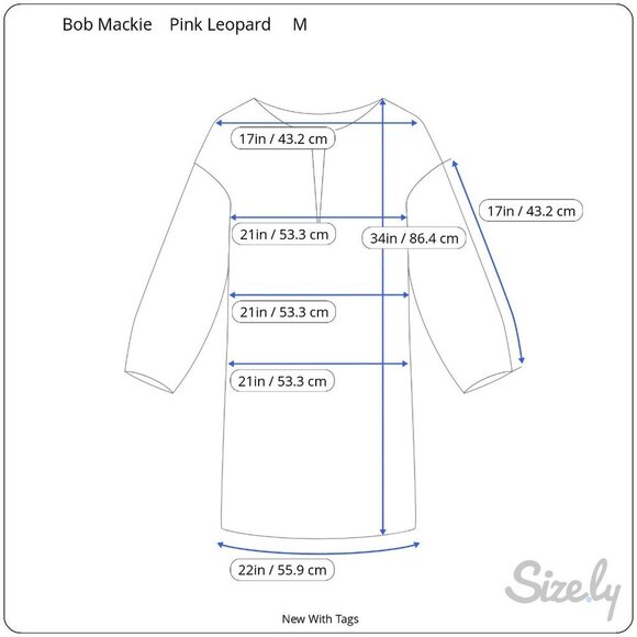 Bob‎ Mackie Wearable Art Vintage Womens Pink Black Leopard Print Tunic Dress New - Picture 8 of 9